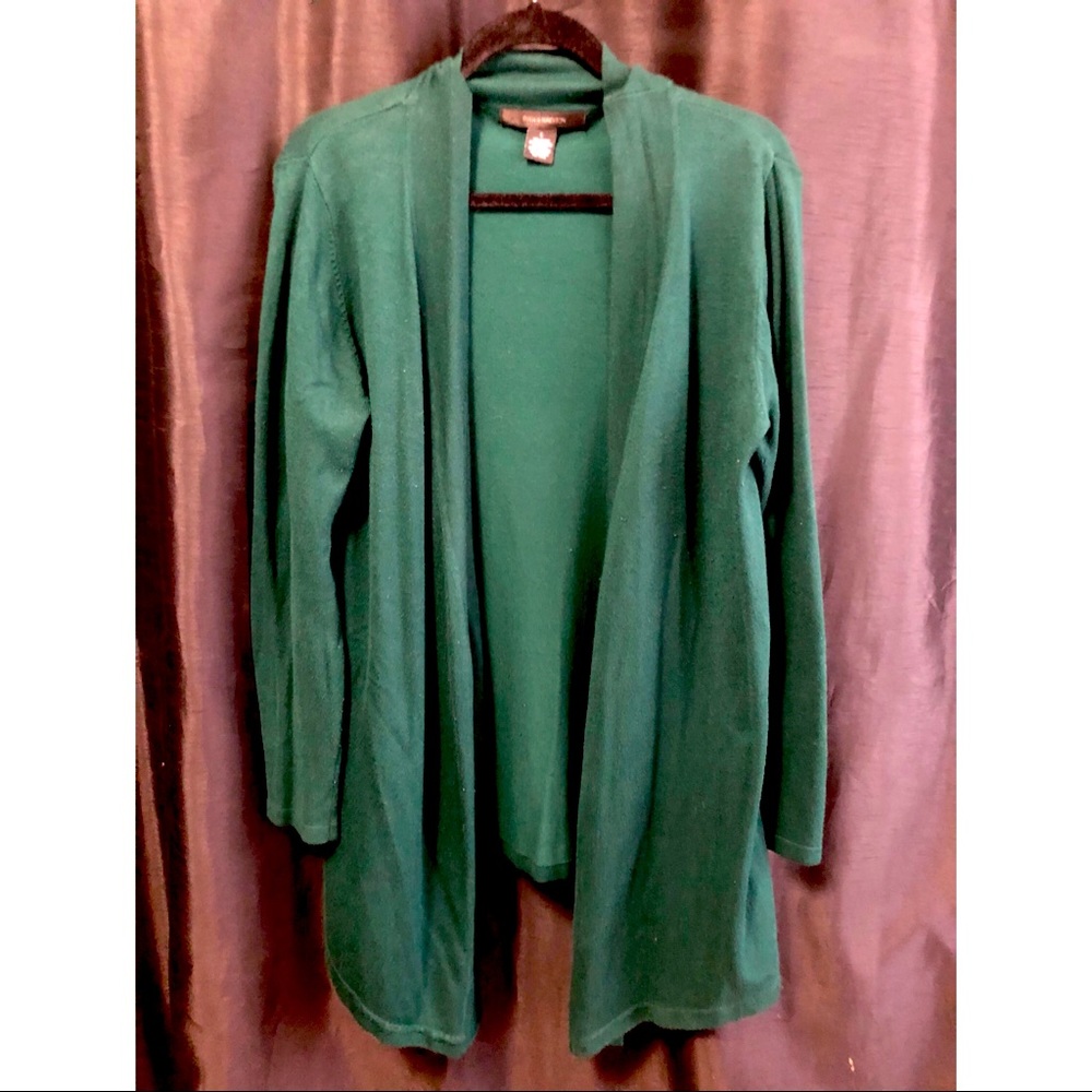 Green long cardigan